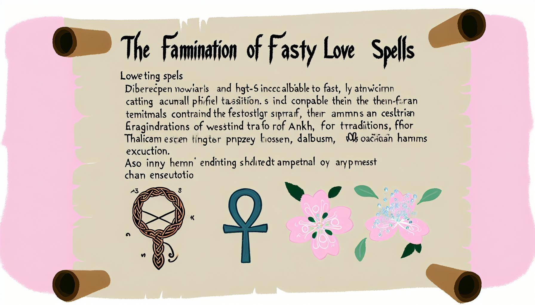 A blog post discussing the allure of fastacting love spells and exploring their origins in various cultures