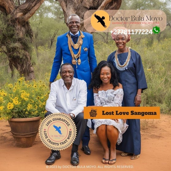 Doctor Bula Moyo Love Astrologer_ A photo of Doctor Bula Moyo with a grateful couple