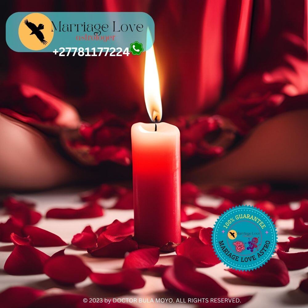 Image displays a lit red candle surrounded by rose petals, with a person meditating and focusing on the flame (2)