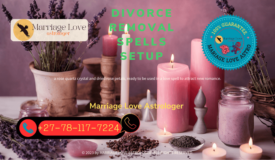 Image displays a setup for an ethical love spell with pink candles, rose quartz, and lavender herbs to attract mutual love. (3)-1