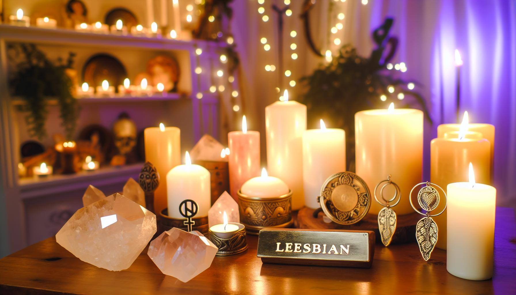 An image of a mystical, sacred space for casting lesbian attraction spells in the USA-1