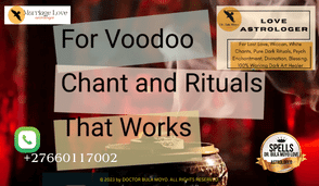 A poster showing voodoo chant and rituals